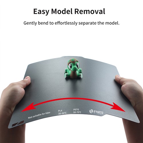 Carefully flexing the build plate to free the print