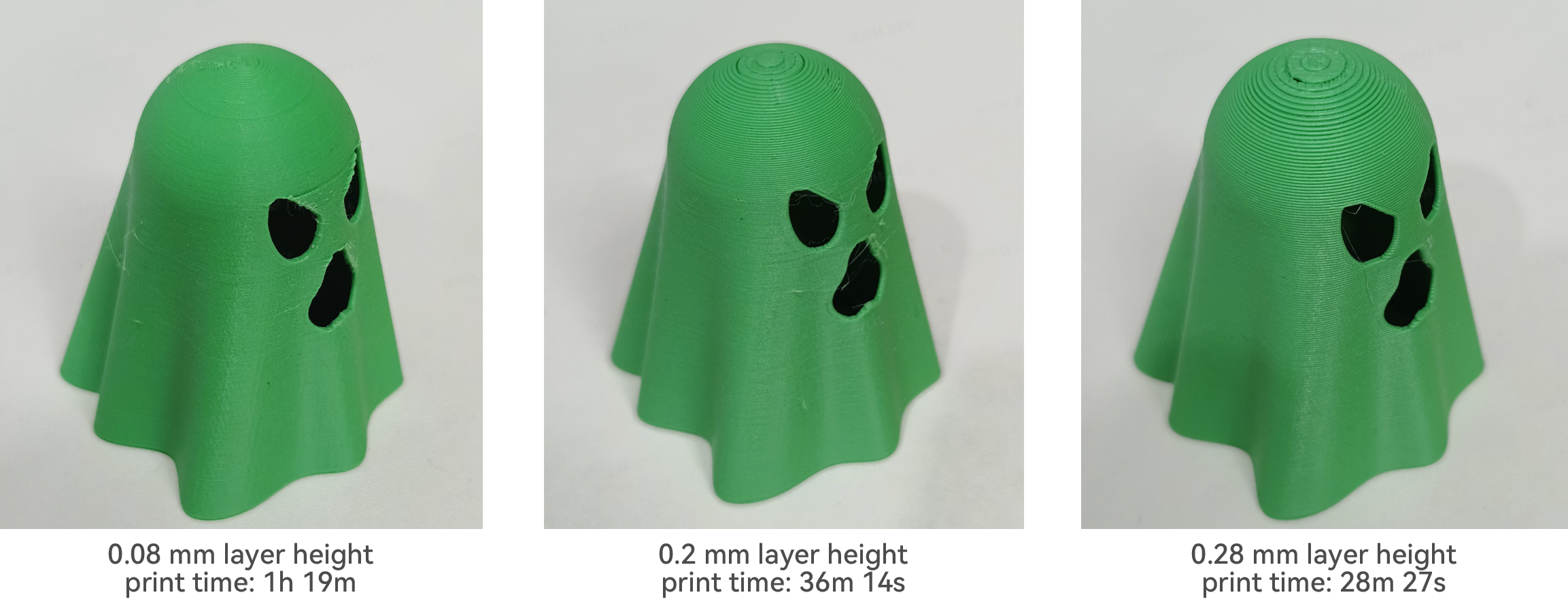 An image showing the difference in layer height.